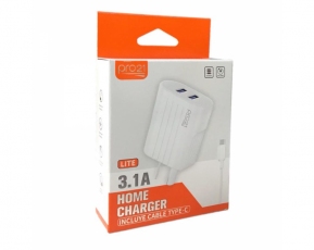 CARGADOR 3.1A LITE TIPO C P-31 PRO21